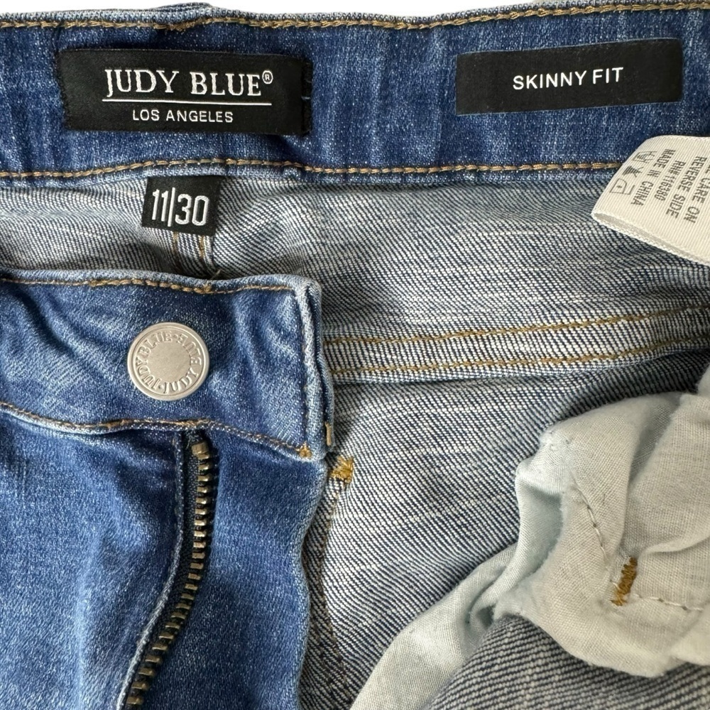 Judy Blue High Rise Skinny Jean Denim Medium Wash 11 30 - Picture 8 of 10